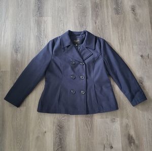 NWOT Celebrity Pink Navy Double Breasted Peacoat